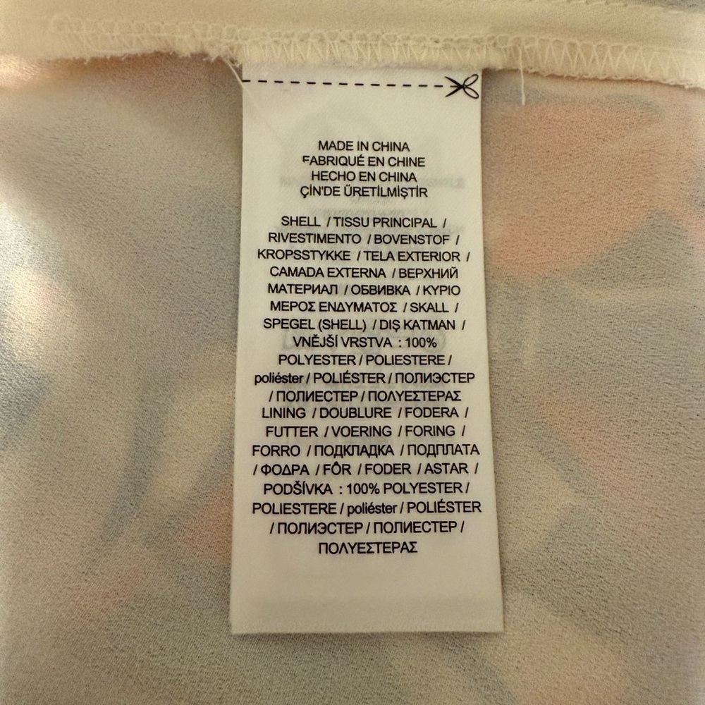 NWT LAUREN RALPH LAUREN CRINKLED GEORGETTE DRESS FLORAL BLUE RED WHITE SIZE 4 - Picture 5 of 8